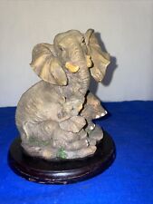 Elephant Mother and Baby Resin Figurine Home Decor-5” Tall- Estate Find picture