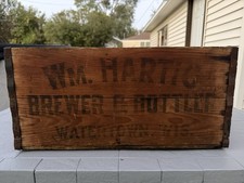 Rare Vintage WM Hartig Pre-Prohibition Beer Crate with Dividers - Watertown, WI picture