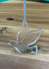 Vintage Waterford 2001 Peace Dove Christmas Crystal Ornament picture