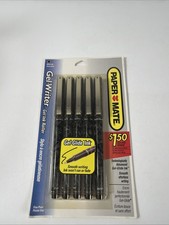 Vintage 1995 Paper Mate Gel-Writer Pens Black Fine Point 5 Pack NOS Japan Sealed picture