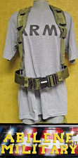 Original U.S Army OD Webbing System LBE Suspenders Pistol Belt LC-2 Military Med picture