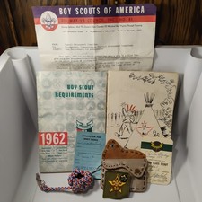 Vtg. 1962 Boy Scout Memorabilia Lot Del-Mar-Va Council Requirements & Ephemera picture