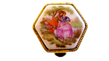 Limoges Porcelain Trinket Box Miniature 1.25