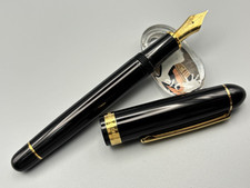 Vintage Platinum #3776 Century Fountain Pen Black 14K Broad Nib from japan picture