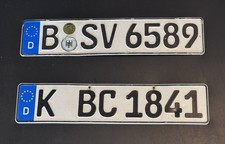 Set 2 Bavarian German Car License Plates Regensburg Vehicle Registration Number picture