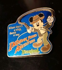 Disney Pin 62097 DLR Mickey's Pin Odyssey 2008 Indiana Jones Adventure 2D Whip picture