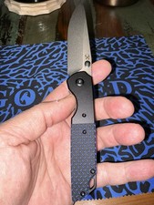 New Kansept Warrior Linerlock 3.47” Stonewsh D2 Blade Blk/Blue G10 Handl T1005S1 picture