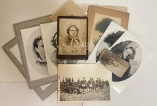 1890s Spanish-American War Rough Riders & NAVAJO Family Photos Cabinet Cards Lot picture