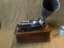 Edison Phonograph  Player w/ Horn & Edison Records Cylinders , WORKING  picture
