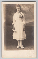 RPPC Young Girl Portrait, Graduation Studio Photo Elkader Iowa 1910s picture