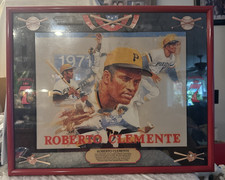 Vintage Rare Seagram's 7 Roberto Clemente Picture 21X17 picture