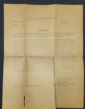 WW2 U.S. Army General Order (#96) May 5, 1945 9th Infantry Division picture