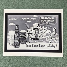 National Bohemian Beer Advertisement Natty Boh Baltimore Sign Frosty Cool picture