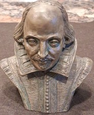 Vintage William Shakespeare bust by Marcus Replicas Hand Made In England picture
