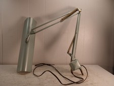 Vintage Luxo L-1 Floating Arm Desk Lamp Industrial Green Drafting Task Light 50s picture