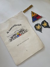 Vtg. 3d Armored Div. 1941-56 (Spearhead) History Book w/ Orig Patches Free ShpN picture