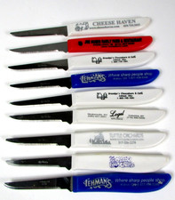 8 x Vintage Quikut Advertising Paring Knives Promotional Souvenir Utility + XTRA picture