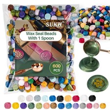 600PCS Wax Seal Beads - Sealing Wax Beads for Stamp Seals Letter Melts Kit NEW picture
