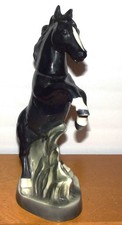 Vint 1962 Jim Beam Black Stallion Rearing Horse Empty Decanter 14” Regal China picture