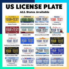 Your Text Personalized License Plate Custom Auto Car  tag Any State 6