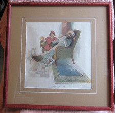 1913 Cream of Wheat “Forty Winks” – Edward V. Brewer Vintage Framed Print picture