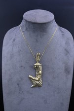 Handcrafted Copper Maat Pendant  Egyptian Goddess Amulet picture