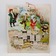 1898 John Hancock Calendar Niagara Lith Co Buffalo Antique Victorian Advertising picture