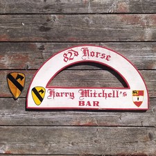 1940s Vintage Harry Mitchell's Brewery Bar Sign Fort Bliss El Paso 1st Cavalry picture
