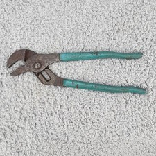 Vtg CHANNELLOCK 420 SLIP JOINT TONGUE & GROOVE PLIERS Green USA picture
