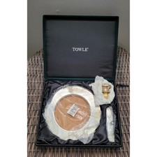 Towle Silversmiths Silver Plated 3 Piece Barware Wine Gift Set With Velvet Box picture