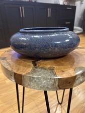 Pottery Vase with Blue Glaze -signed  picture