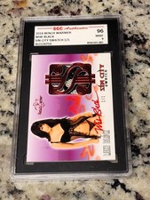 2014 BENCHWARMER SIN CITY MIKI BLACK SWATCH RED AUTO 1/1 SGC 9 MINT picture