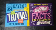 2 Trivia Calendars Games: 2023 & 2024: 365 Days, Mental Floss Amazing Facts picture