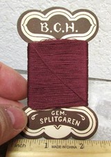 Vintage BCH GEM Splitgaren Darning thread on original card with original thread picture