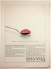 Sylvania Instant Tungsten GTE Magazine Ad 1960s Chemistry Catalyst Ephemera picture