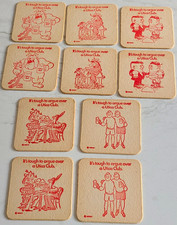 Vintage 60'S Utica CLUB Cardboard Coasters 10 In All 5 Styles picture