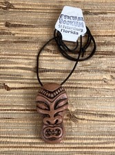 Eekum Bookum 25 Years Book of Tiki Pendant Handmade Resin Necklace 2.5