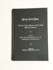 Vintage 1943 Nickel Plate Road Railroad Rule Book NYC&StL RR Operating Dept picture