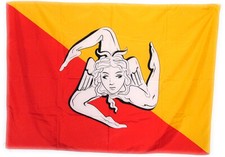 LOT OF 5 Sicily Flag, 4 1/3 ft. x 3 1/8 ft., Made in Italy picture