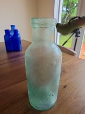 Antique 19th/20th Cent Aqua Glass Pickle Bottle Kilner Brothers Glass Co England picture