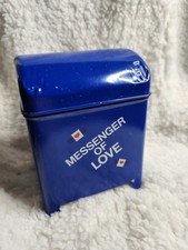 Vtg Russ Berrie Bear Messenger of Love I Love You MailBox Valentine's Day picture