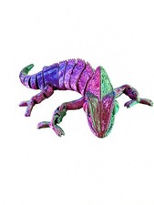 Articulating 3D Printed Chameleon – Iridescent Poseable Figure picture