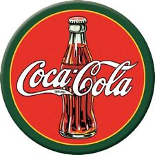 Coca-Cola 30's Bottle Logo 3 Inch Diameter Round Coke Miniature Sign Magnet   picture