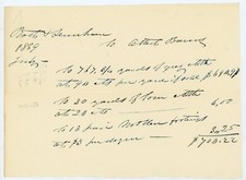 1839 Handwritten Merchant Invoice Root & Leavenworth Cloth Textile Ephemera picture