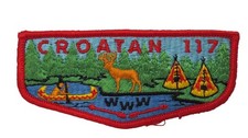 Croatan Lodge 117 East Carolina Council NC S1b Flap Red Bdr picture