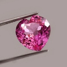 AAA 12 x 12 MM Top Quality Ceylon Pink Sapphire Loose Heart Cut Gem Unheated picture