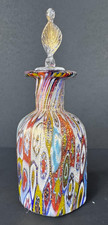 VTG Italian Murano Milifiori Gold Fleck Multi-Color Art Glass Perfume Bottle picture