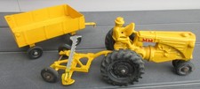 Vintage SLIK Minneapolis-Moline RTU Toy Tractor Sickle Mower ERTL Wagon 1/32 picture