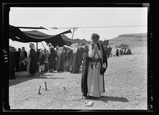 Photo:Shunet Nimrin Jordan Majid Pacha Sheik of Adwan at Tent Camp 1930s picture