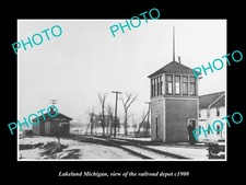 Lakeland Michigan View Of The Railroad Depot c1900 Old Large Historic Photo picture